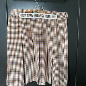 Tory Burch Pleated Plaid Skirt, Size 10